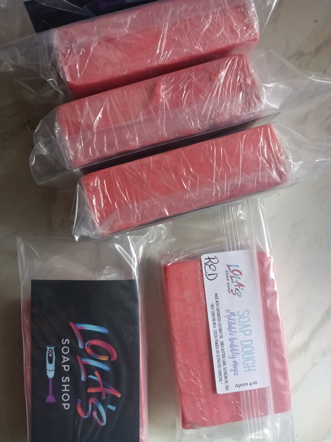 Red soap dough