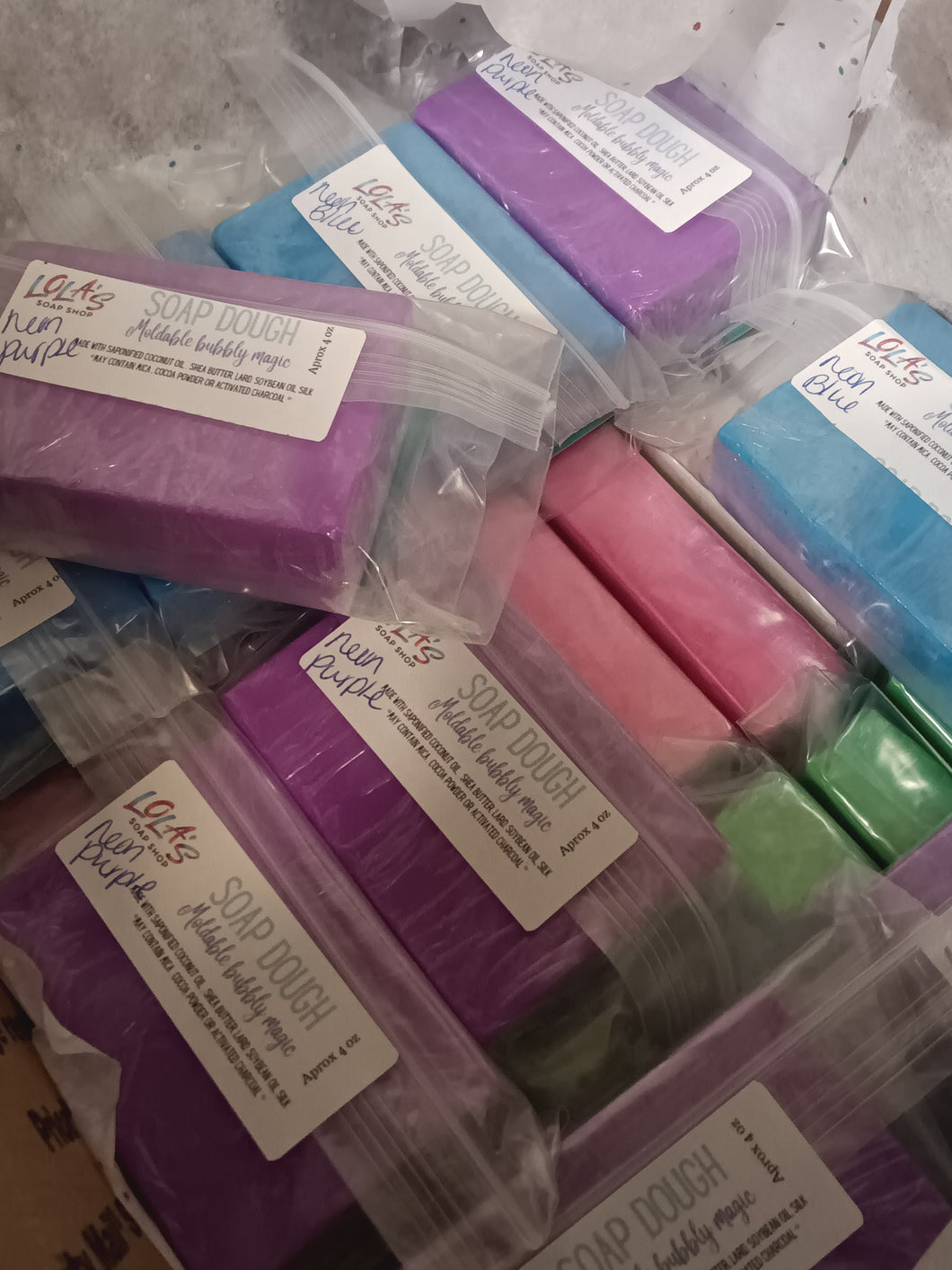 NEON soap dough